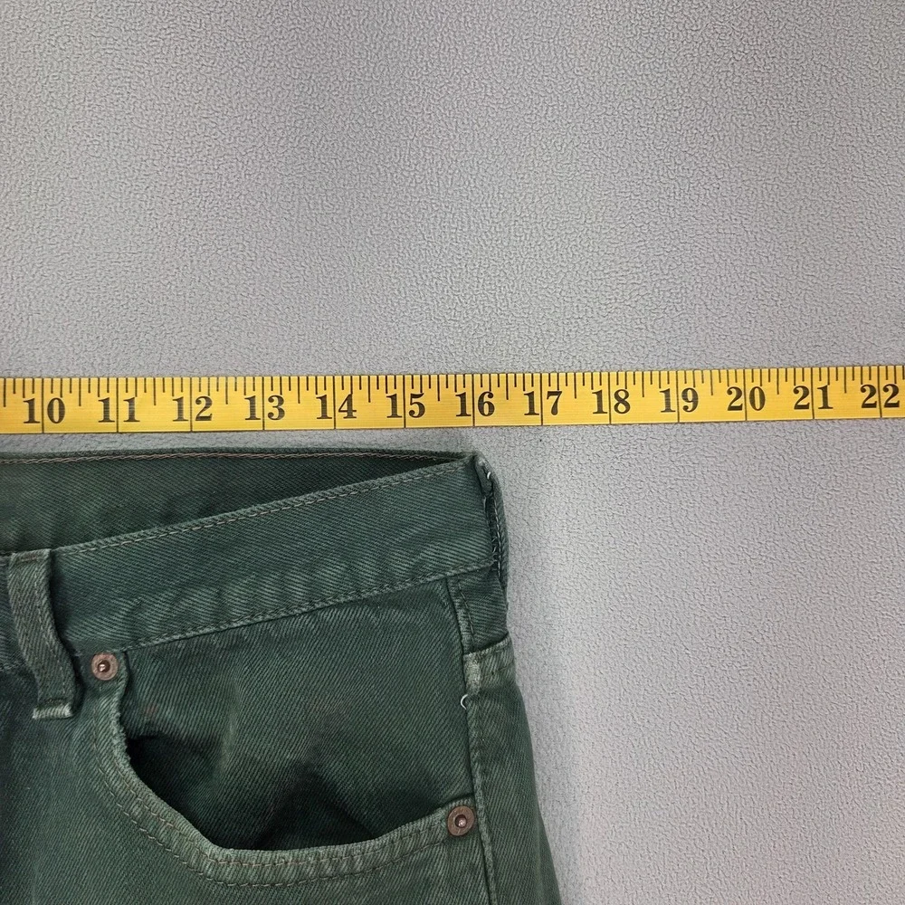 VTG Levis 501 Jeans Mens Green Straight‎ Paint Stains Art USA 90s Fits 32x30